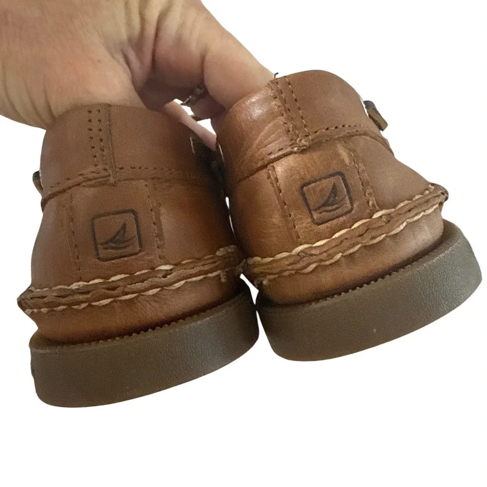 Sperry Authentic Original 2 Eye Boat Shoes Mens 10 Sahara Leather Tan NIB $110